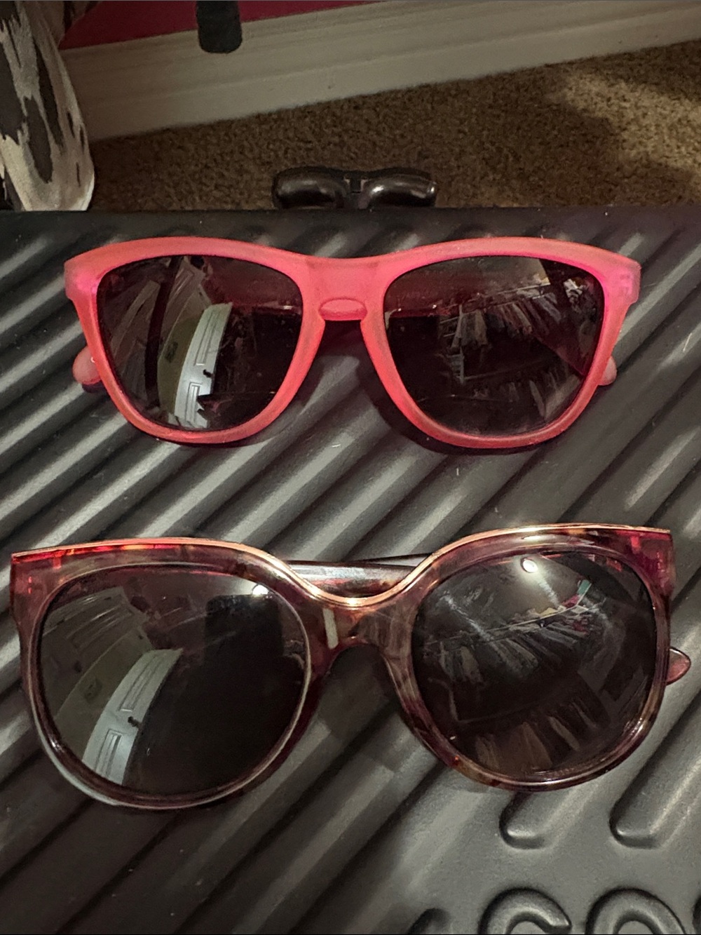 Two Pair Sunglasses - Pink Frame & Tortoiseshell Frame